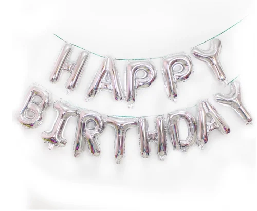 Ballons En Forme De Lettres Joyeux Anniversaire Ballons Avec Chaine 13 Caracteres Suspendus Decorations De Fete D Anniversaire Alphabet Aliexpress