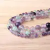 4 6 8 12mm Natural Stone Colorful Fluorite Frosted Beads Matte Round Loose Beads For Jewelry Making Fit DIY Bracelet ► Photo 3/6