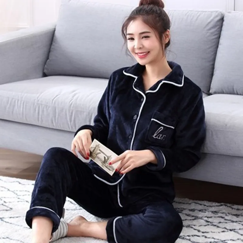 The latest Plus size xs-5xl 6XL Winter women thick flannel sleepwear sets women Patchwork coral fleece men big Pajama warm Sets