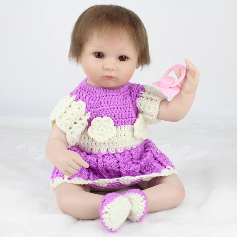 

16 inch Soft Silicone Reborn Baby Dolls 40 cm Cloth Body Newborn Boneca reborn Realista For Kid's Toys Fashion Dolls