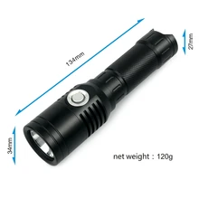 UniqueFire UF-XPL 1000 Lumens USB Rechargeable LED Flashlight Compact Emergency With Eagletac Rechargeable 18650 Battery