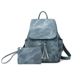 2018 рюкзаки женщин bagpack sac dos femme с кисточками, из искусственной кожи рюкзак спину рюкзак школьные рюкзаки сумки для девочек-подростков