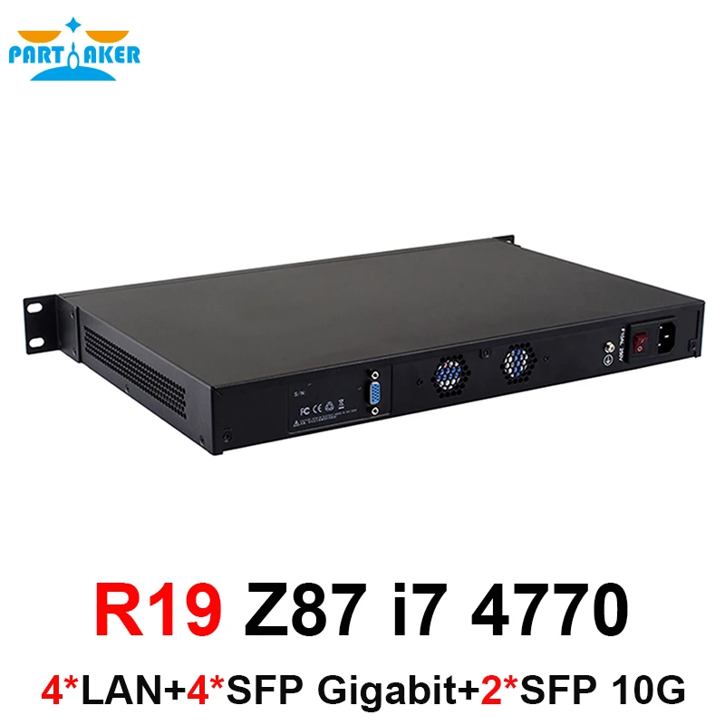 PfSense роутер с креплением в стойку ОС ПК Core i7 4770 SFP 4 LAN 6 сетевой брандмауэр