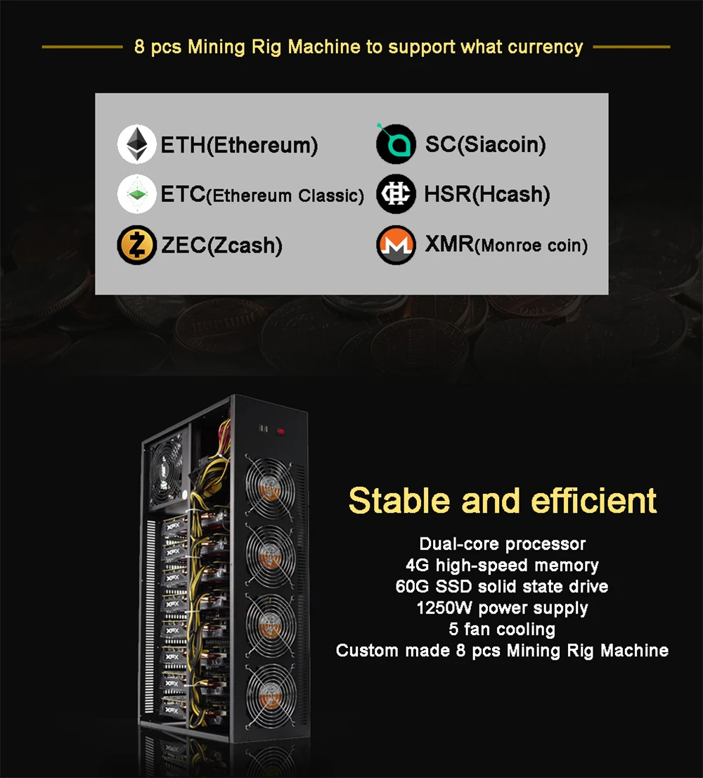 Добыча буровой станок 8 шт. гигабайт P104 100 4 г Графика карт NVIDIA 256bit GDDR5X 290 ГБ/сек. 38