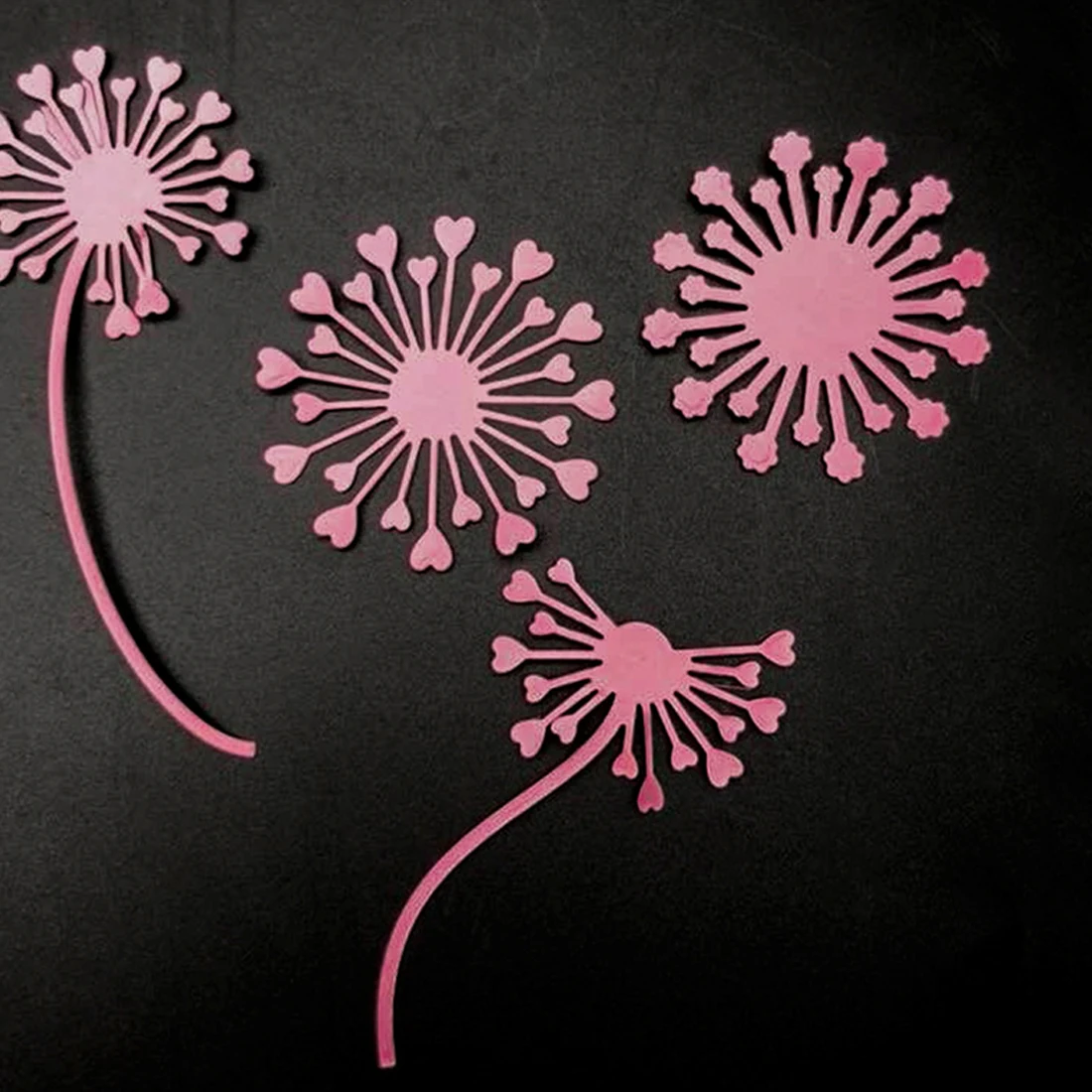 

Scrapbooking Heart Dandelion Flower border Metal Cutting Dies Craft Embossing Stamps Stencils DIY Paper Card Making Template