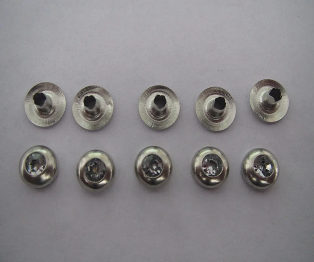 Free shipping 8mm rhinestone brass rivet for jeans plating plating
