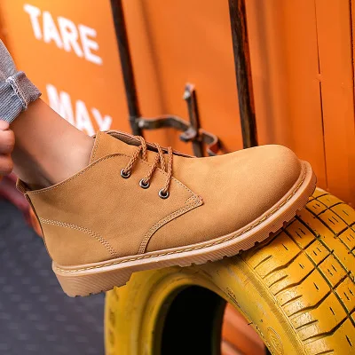 Мужские ботинки feiyitu из искусственной замши мужская обувь на весну осень и зиму