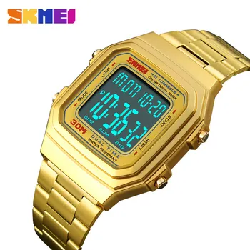 

SKMEI Men's Sports Digital Watch Fashion Outdoor Countdown Alloy Strap Dual Time Luminometer Clock Relogio Masculino 1337