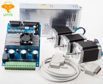 

EU Free shipping[3-8days ship] Stepper Motor Nema 23 23HS8430 3A 270oz-in 3 Axis Driver Board TB6560 CNC Engraver Kit