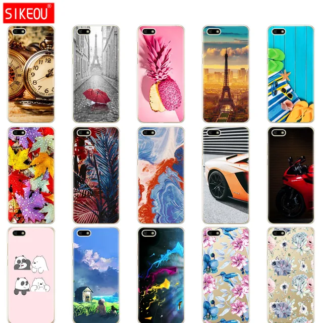 Best Offers Silicone case For Huawei Y5 2018 PRIME 5.45" inch Soft Cartoon Tpu Phone Case Huawei Y5 2018 Back Cover 360 full protective case