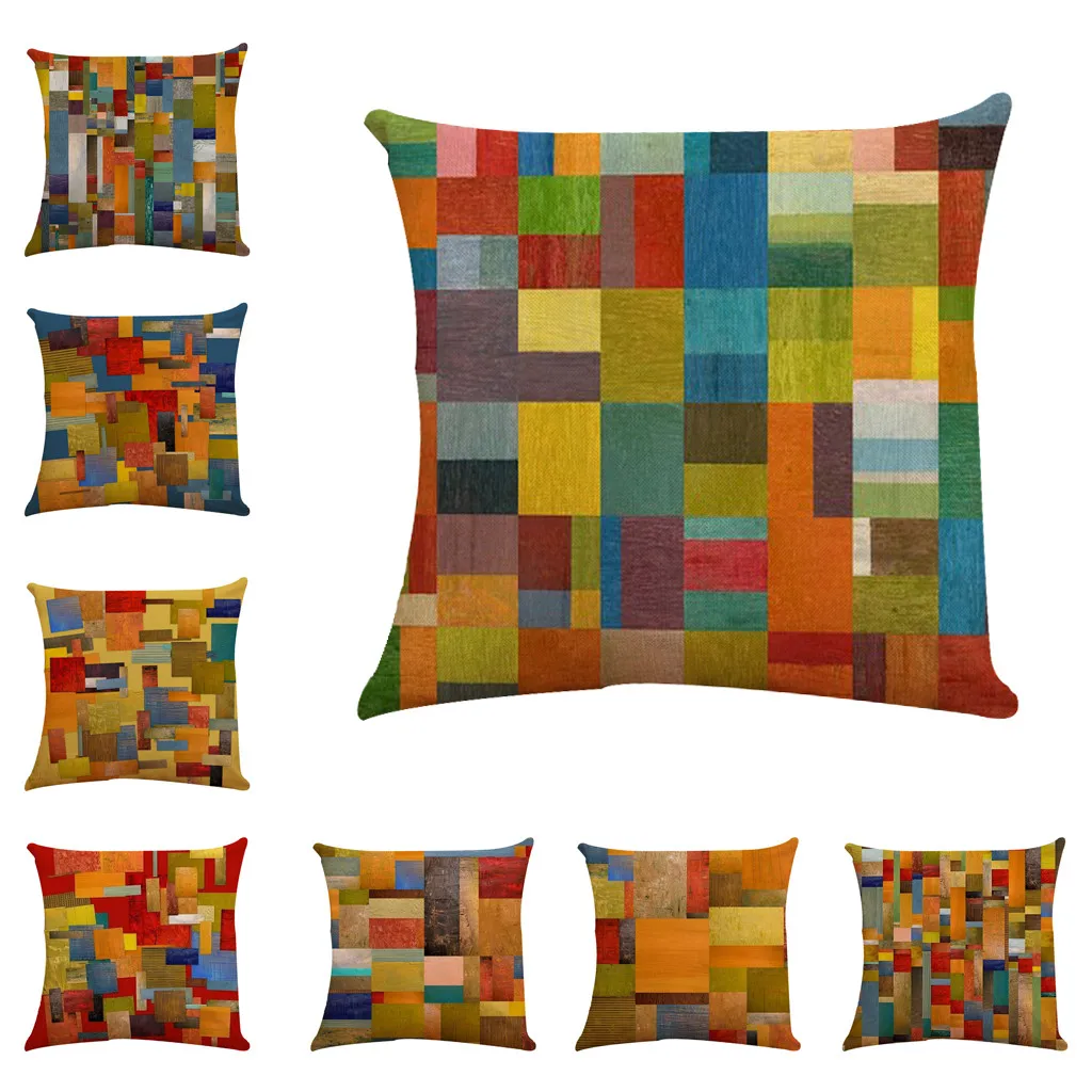 

ISHOWTIENDA Pillow Case Linen Cushion Sofa Car Cushion Cover Home Decoration printed polyester / cotton