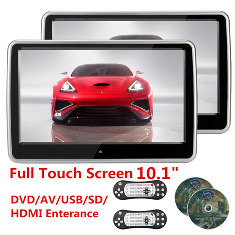 2 комплекта 10 1 &quotHD TFT LCD сенсорный экран автомобильный монитор на подголовник для