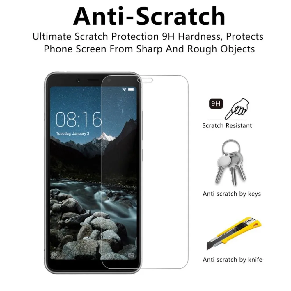 Tempered Glass For Xiaomi Redmi 6A Screen Protector For Xiao Mi Redmi 6A Front Clear Glass Protective Film Phone Accessory Glass (3)