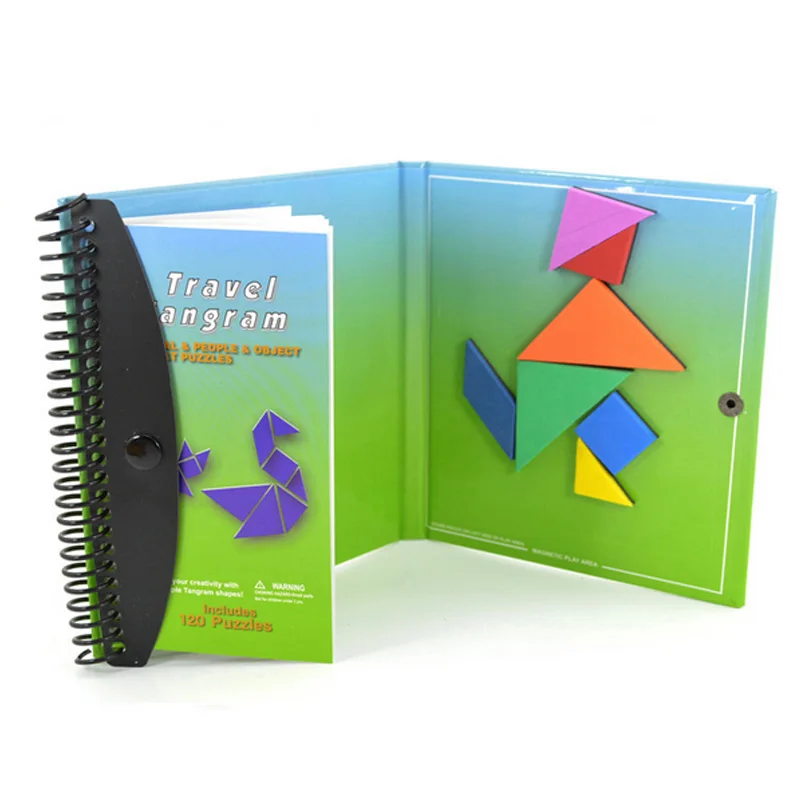 New 150 or 240 Puzzles Magnetic Mathematic Tangram font b Toys b font Children Kids Gift