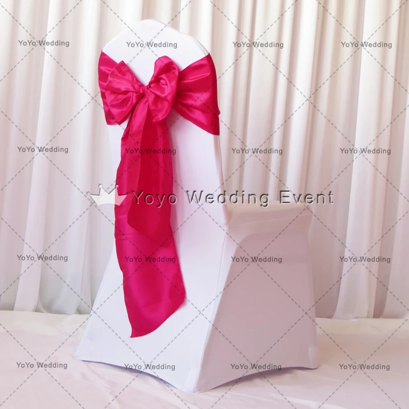 100pcs Free Shipping Fuschia Taffeta Sash For Wedding Party