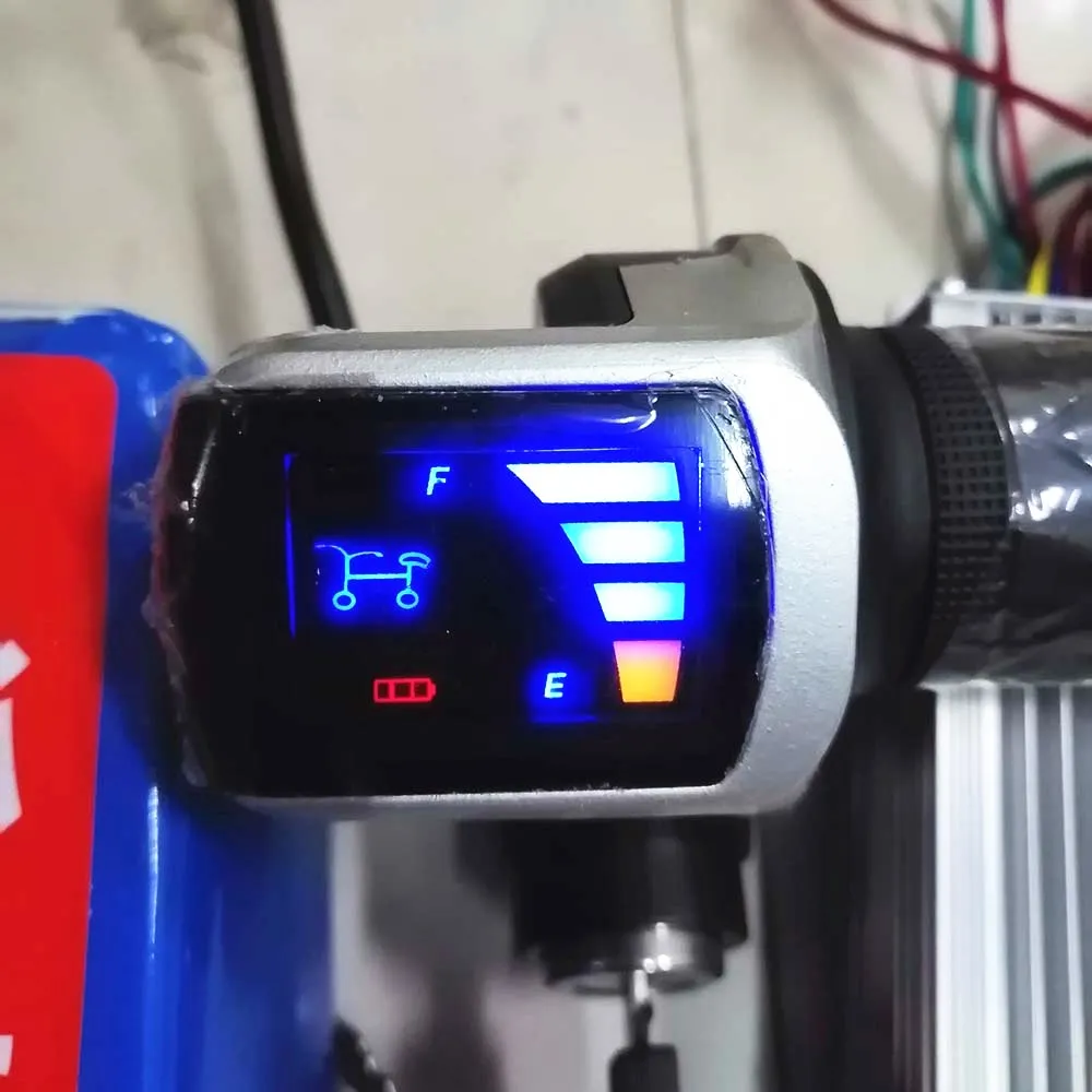 Electric Bike Throttle with LCD display Indicator Gas Handle Throttle Lock Key.