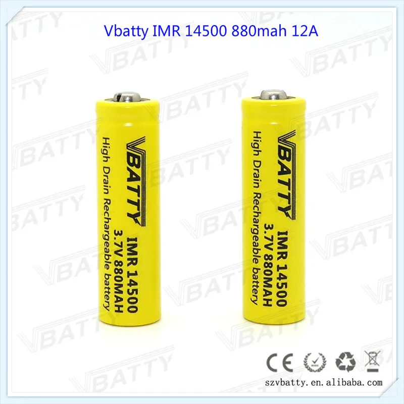 Vbatty IMR 14500 880mah Button top 12A