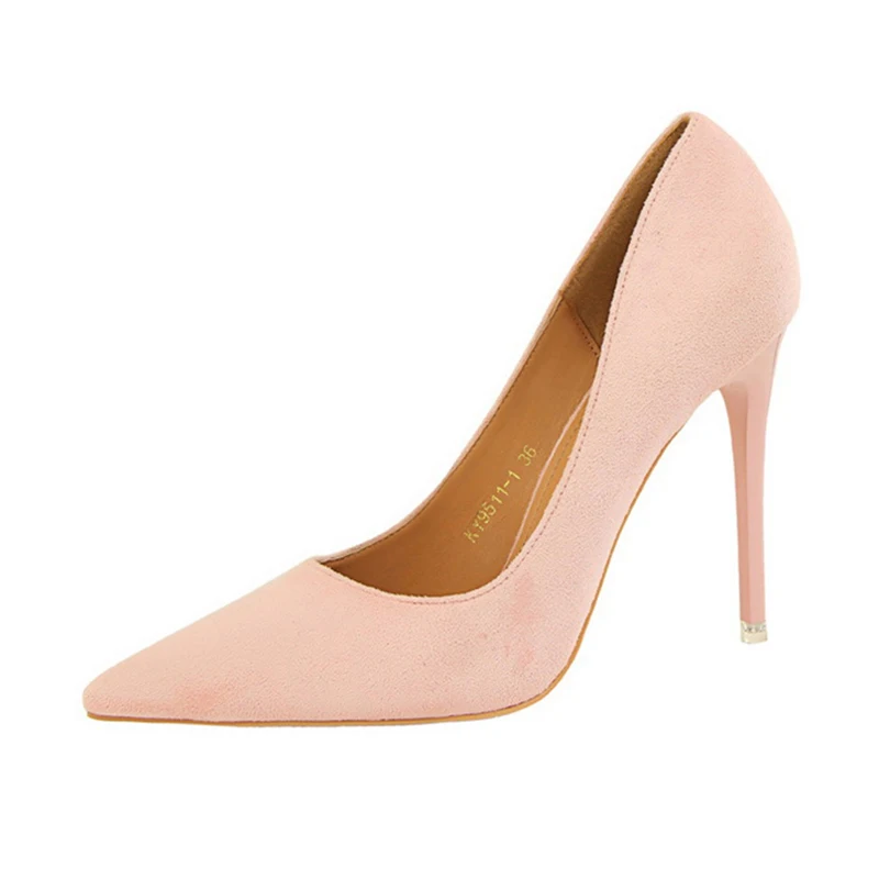 

Women Shoes Brand Luxury Designer Women Green Heels Pumps High Heel Suede Pumps Women Shoes 9511-1
