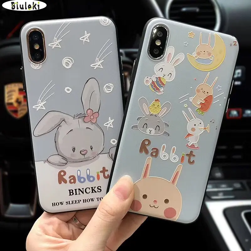 Прекрасный репа Кролик чехол для телефона iPhone 6 S 7 8 X случае Coque задняя крышка Apple