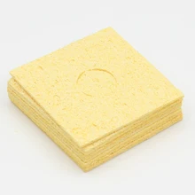 5 шт. 55 мм x 55 мм x 1,5 мм толще Желтый Высокое Температура Несокрушимая Condense электросварки паяльник губкой для очистки