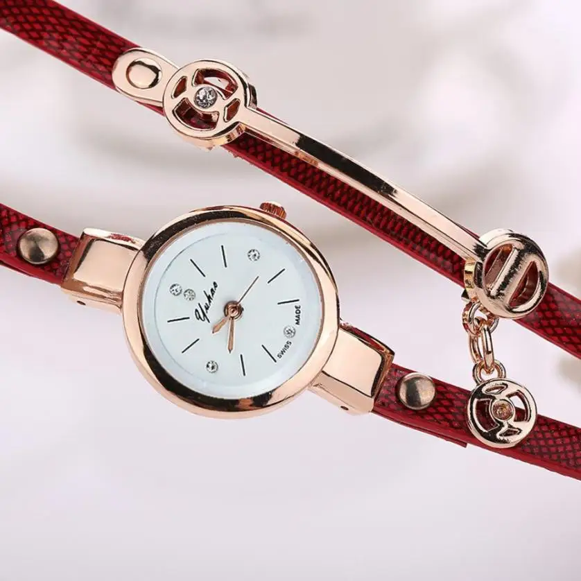 Timezone#401 изысканные элегантные женские часы-браслет с металлическим ремешком женские часы