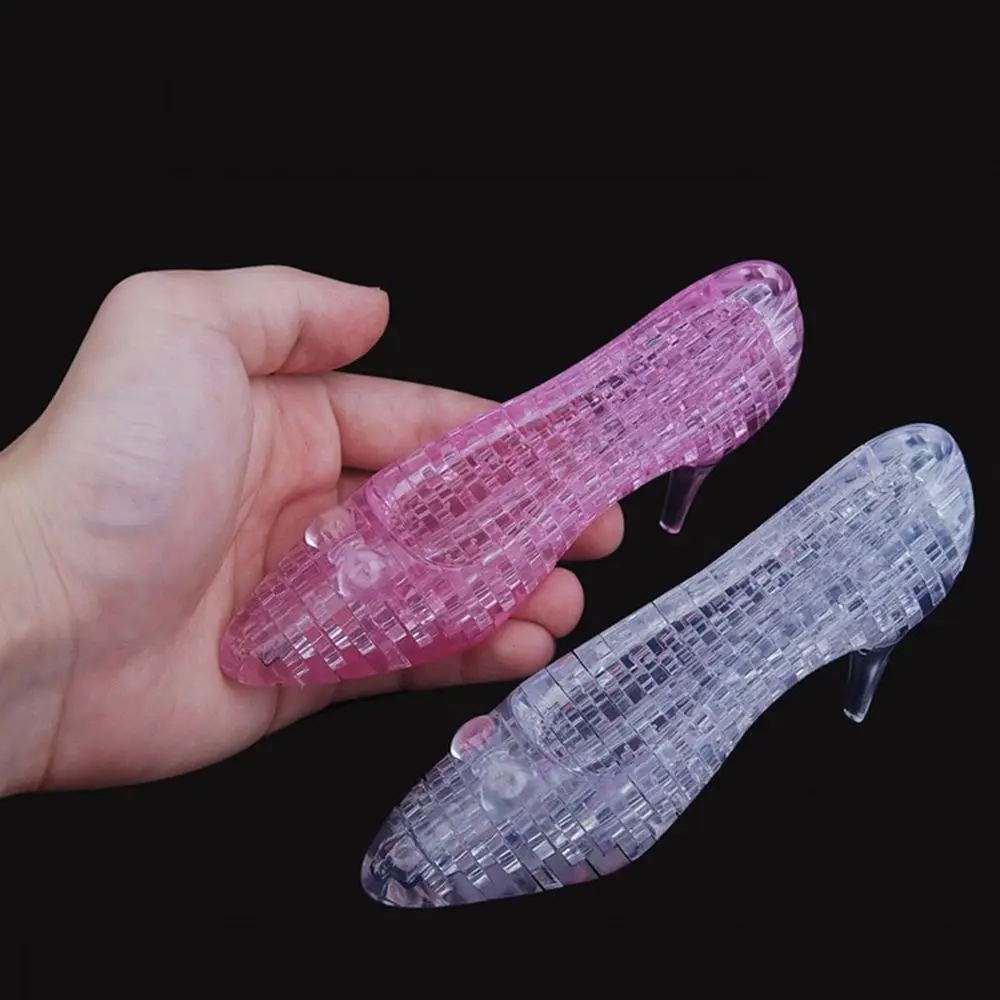 

3D Puzzle Jigsaw 44 pcs Crystal High Heels Cinderella Shoe Slipper Clear White Hot Sale Assembling Children Building