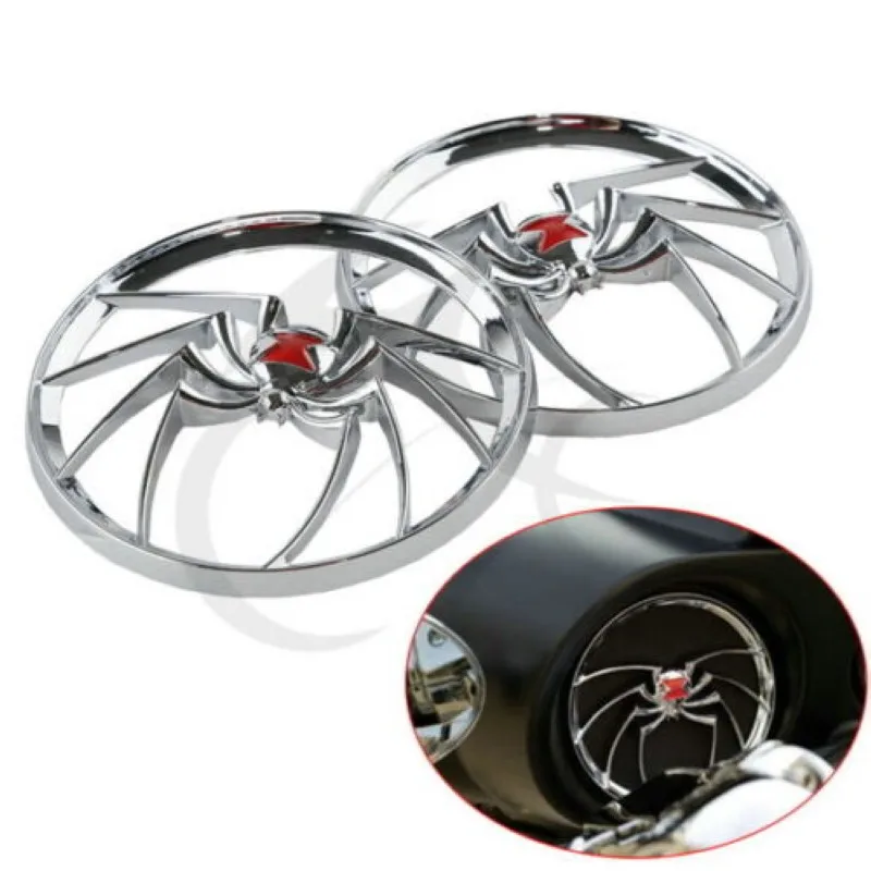 Чехол для мотоцикла Chrome динамик ABS Grills Harley Touring Electra Street Glide 1996 2013 12|Накладки и