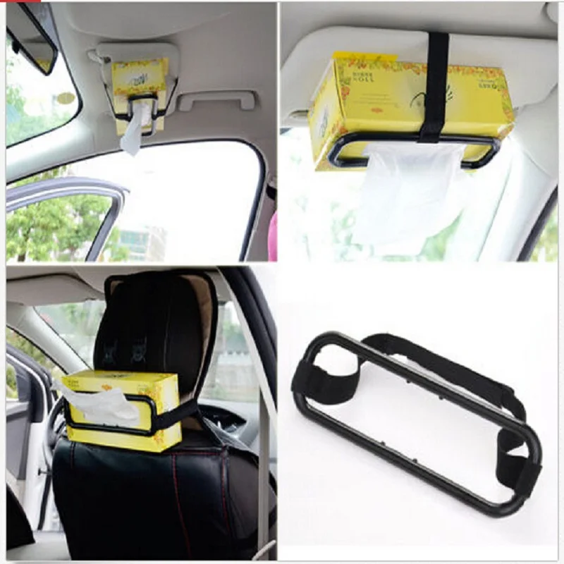 Автомобильный держатель для бумажных салфеток с зажимом и солнцезащитным козырьком, автомобильные аксессуары для спинки сиденья