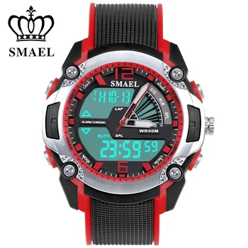 SENORS Waterproof double display movement digital luminous watch for children/men/studentes relogio masculino men's wrist watch