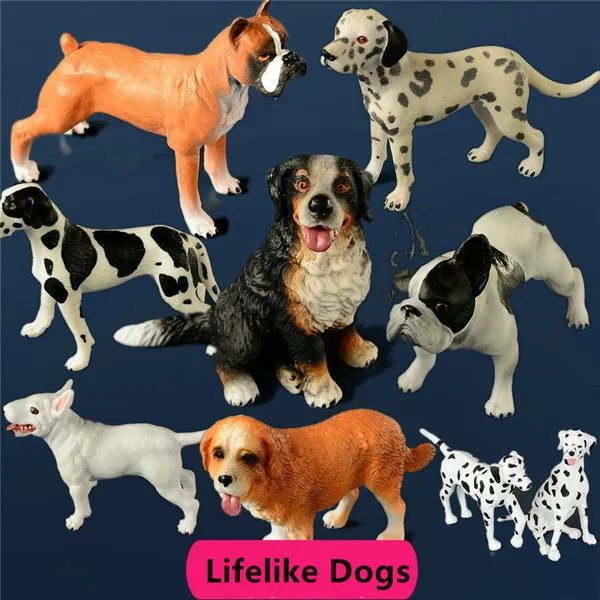 Vivid Lifelike dogs wild animals pvc figure toys - 1