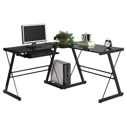 

L-Shape Computer Desk Office Home Corner Desk Workstation PC Laptop Work Table