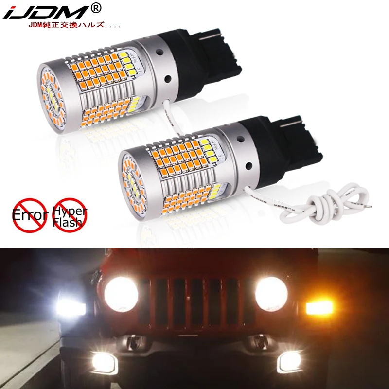 IJDM No Hyper Flash 21 Вт 7440 992A T20 Светодиодная лампа переключения для 18 up Jeep Wrangler JL