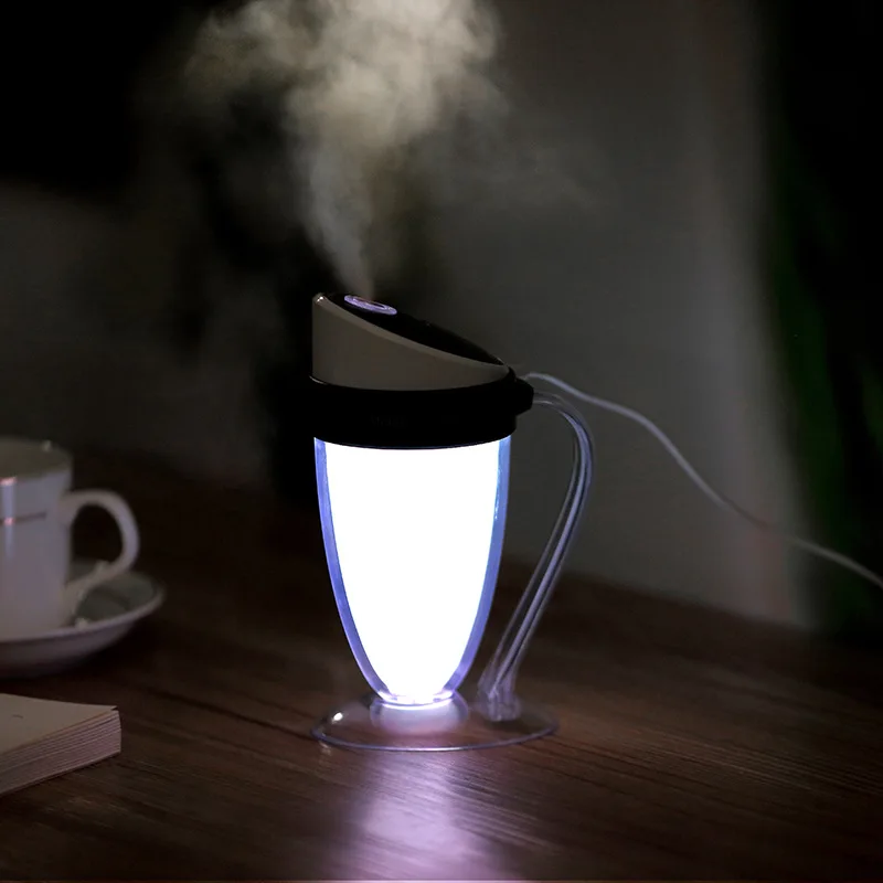 

Best Present Cup Look Ultrasonic Air Humidifier with Light USB Humidifier Car Aroma Diffuser for Car Home Office Humidifier