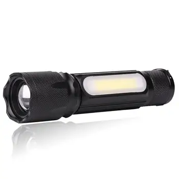 

4 Modes T6 LED Torch COB Super Bright Flashlight Build-in 18650/3AAA Battery