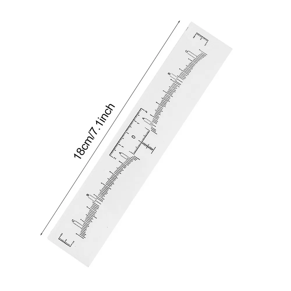 100 шт. Новое поступление мягкие одноразовая бровь Линейка-стикер для практики перманентного макияжа Инструменты линейка для бровей клей