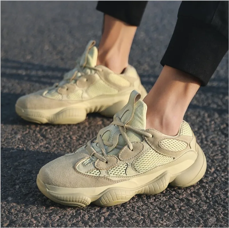 

New Men's Thick Soled Shoes Men's Running Shoes Comfortable Wear-resistant Mesh Students Tide Shoes Light Weigh Sneaker
