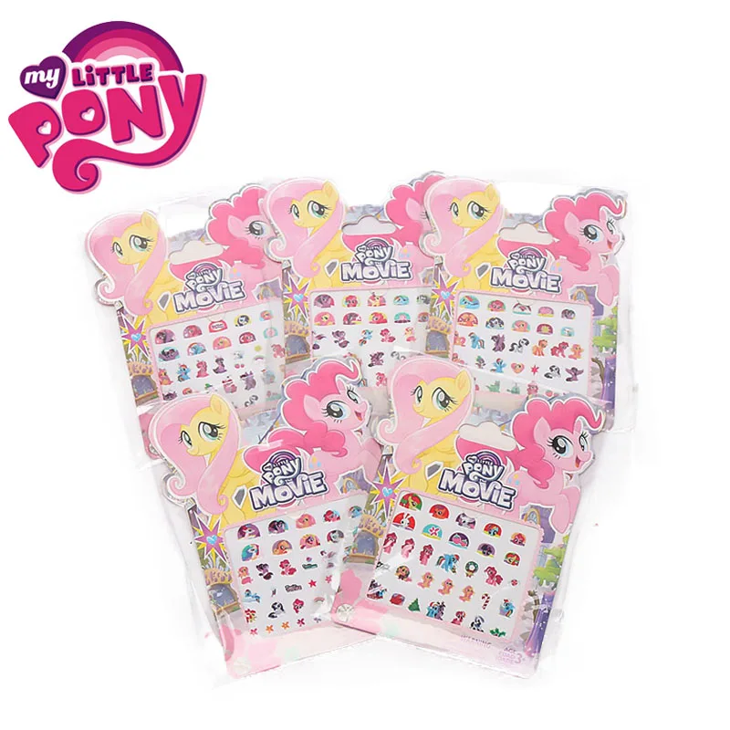 5 шт./компл. игрушки My Little Pony ПВХ наклейки пони упаковка Детские для ногтей девочек
