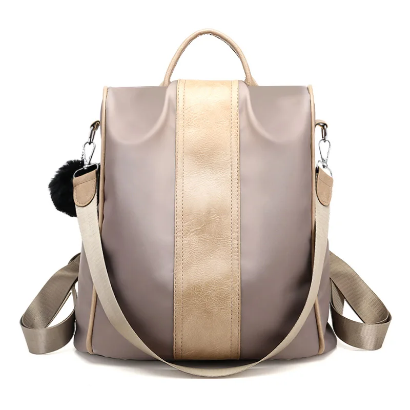 3-in-1 Vintage backpack for women shoulder bag large capacity backpack school bag for teenage girls light ladies travel backpack - Цвет: K-05