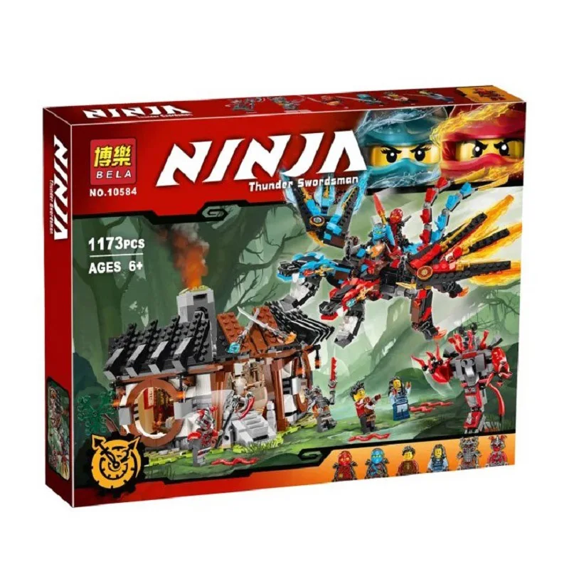 

Bela 1173pcs Ninja New 10584 Dragon's Forge DIY Model Building Kit Blocks Gifts Toys