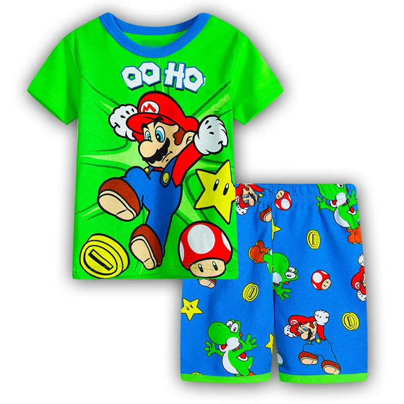 

Children's Clothing Sets Summer Baby Girl pajamas Kids sleepwear short sleeve t-shirts+shorts suits Boys Nightwear Homewear YW91