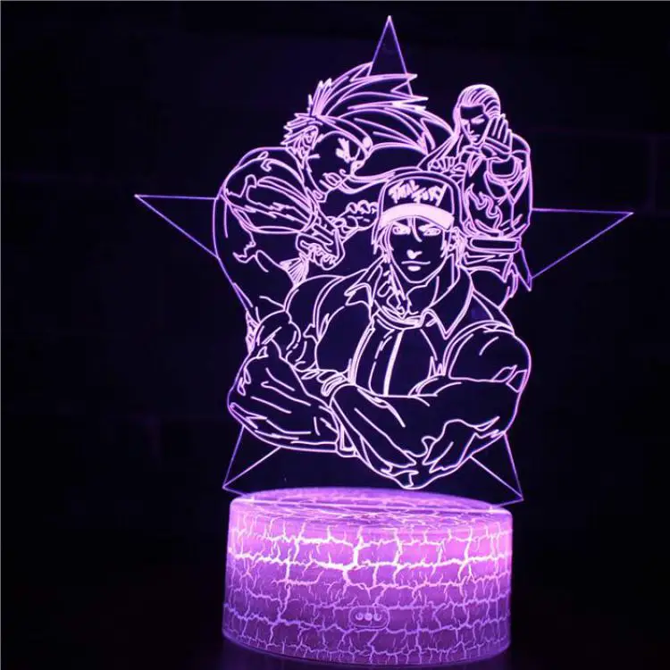 7 цветов Изменение 3D Led визуальное Наруто моделирование аниме Рисунок свет ребенок сенсорная кнопка Usb настольная лампа домашний декор Освещение подарок - Цвет абажура: AS