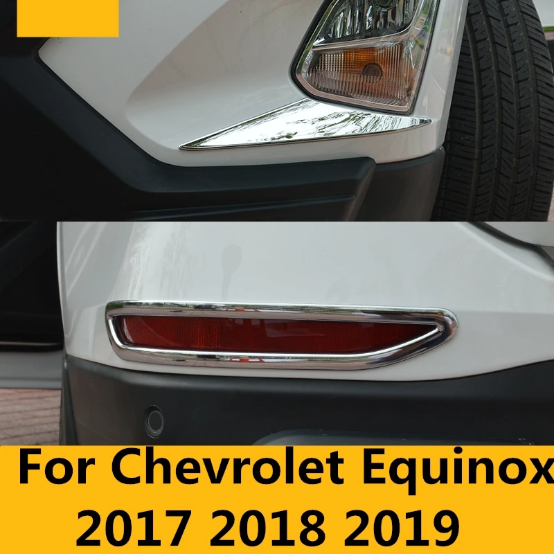 

For Chevrolet Equinox 2017 2018-19 Car Rear Fog Light Cover Trim Strip ABS Chrome Frame Lamps Strips Decoration Auto Accessories