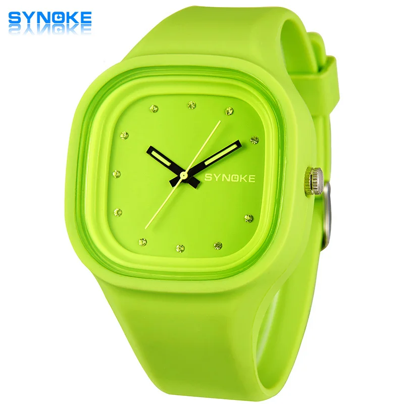 SYNOKE Fashion Quartz Watches Men Women Sport Wrist Watch Top Brand Famous Male Female Clock Silicone