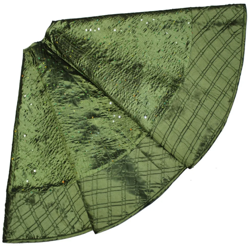 Free shipping EXTRA Large 50" Christmas Tree Skirt sequin glitter