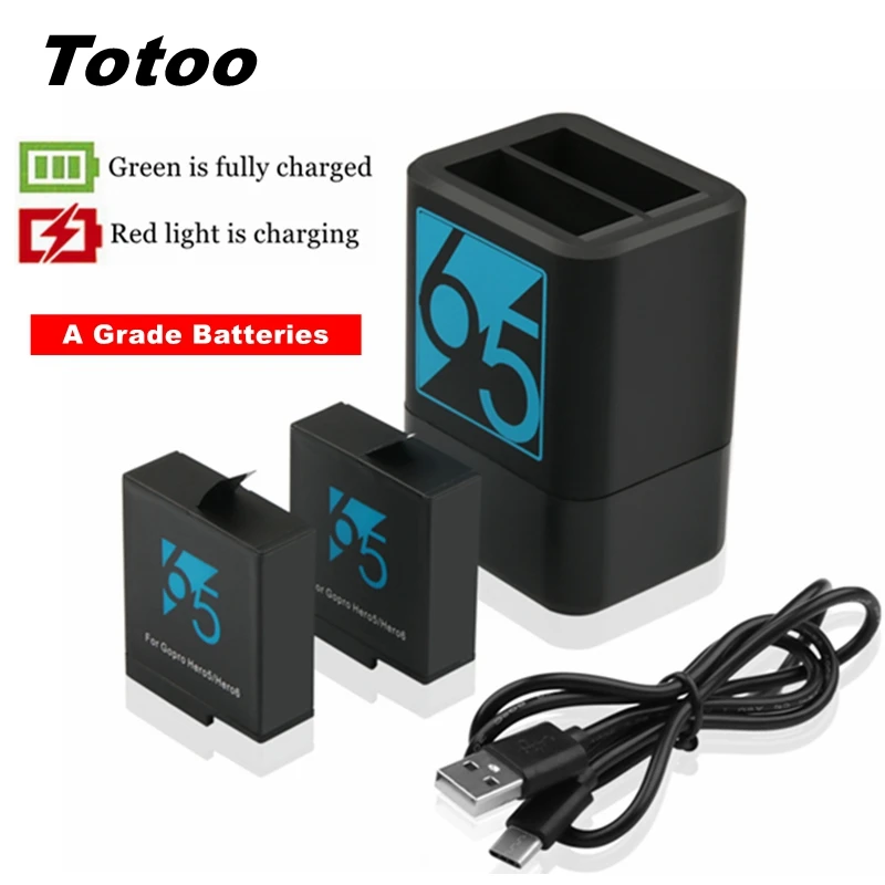 

New Hero 2018 Battery Housing Box Led Intelligent Dual Charger & Battery For GoPro Hero 7 Hero 6 5 Black Camera Accessories