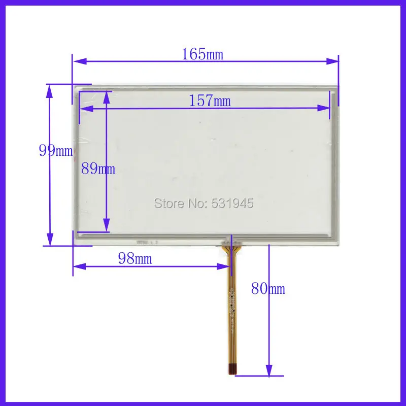 

ZhiYuSun HST-TPA7.08P2 Navigation 4-wire welding resistive touch screen Suitable for all 7inch GPS navigation device compatible