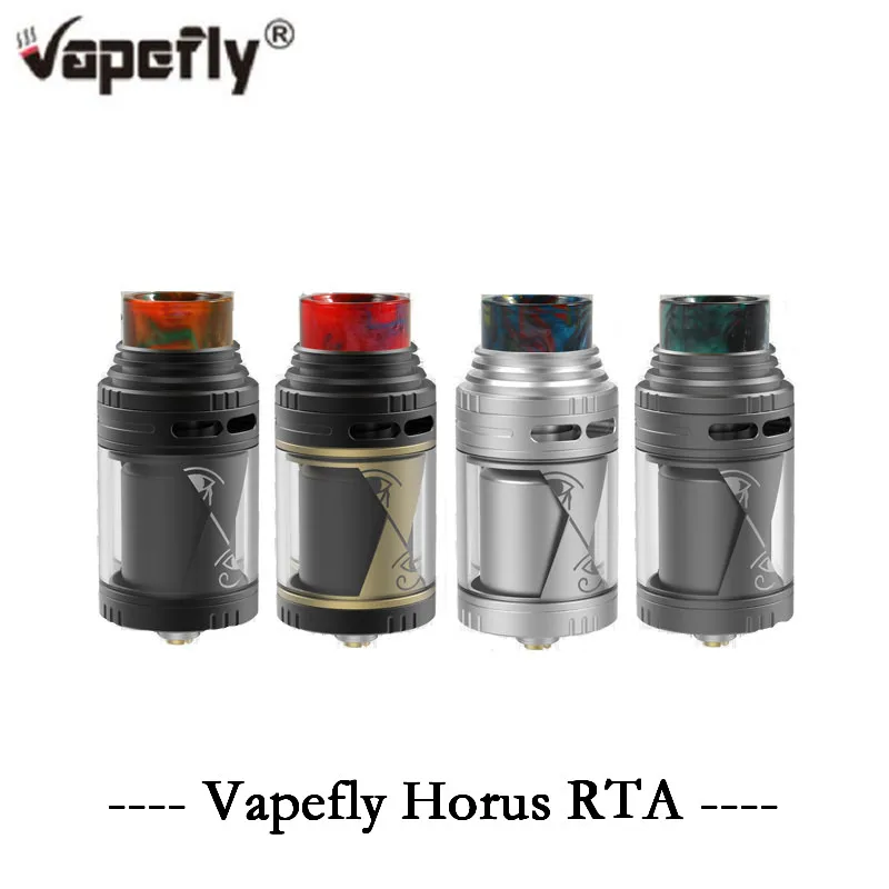 

Newest Vapefly Horus RTA electronic cigarette atomizer RTA tank 25mm 4ML capacity RTA with 24K Gold plated Pin resin drip