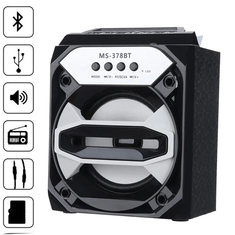 Bluetooth динамик светодиодная подсветка USB AUX TF fm радио портативный уличный