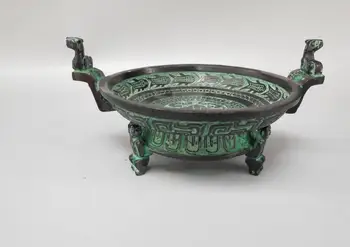 

Chinese archaize bronze fish pattern basin handicraft Statue