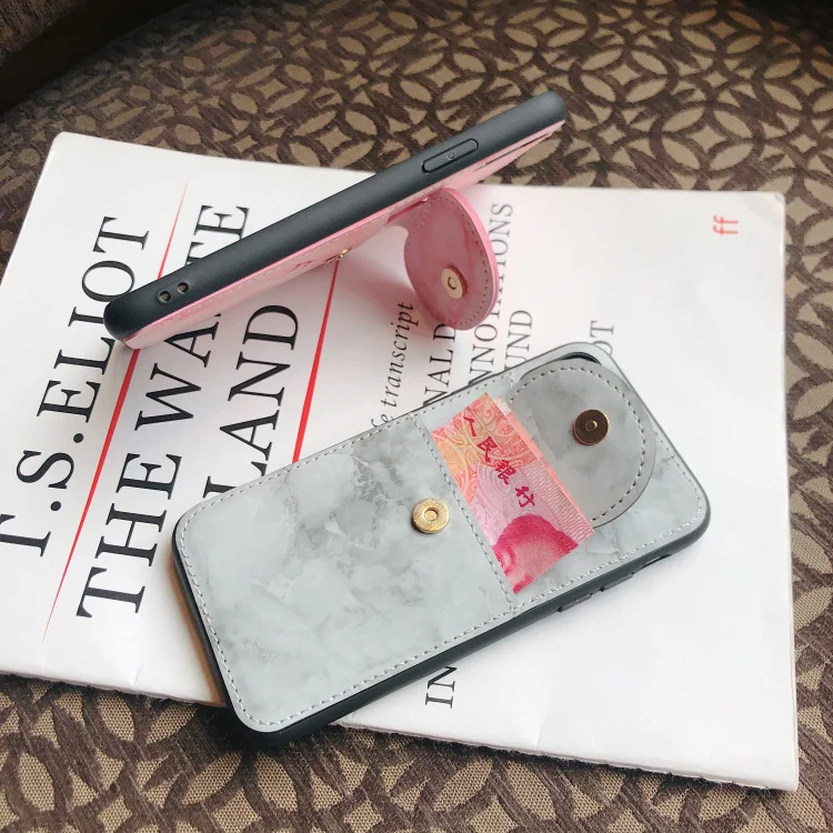 CKHB Cute marbled bear piggy card case for iPhone6S/6SPlus /7/8Plus/X/XS/XR/XS MAX mobile phone case